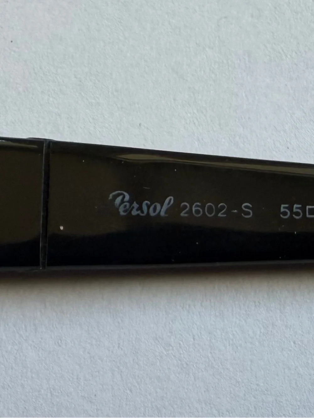 Vintage Persol Black Rectangular Sunglasses Silver Arrow Italy